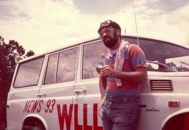 WLLL's Johnny Douglas with the Triple L Remote Van